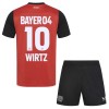 Officiële Voetbalshirt + Korte Broek Bayer 04 Leverkusen Florian Wirtz 10 Thuis 2024-25 - Kids